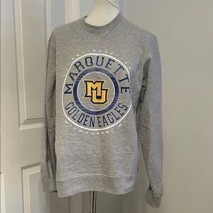 Marquette University Golden Eagles Gray Crewneck Sweater